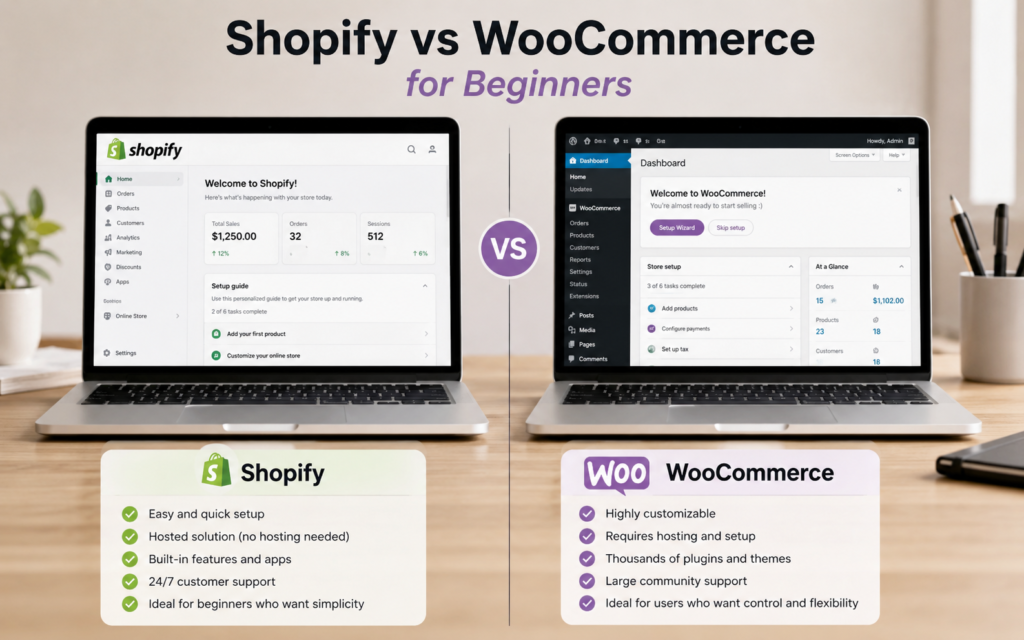  Shopify VS WooCommerce For Beginners
Ease of use comparison

